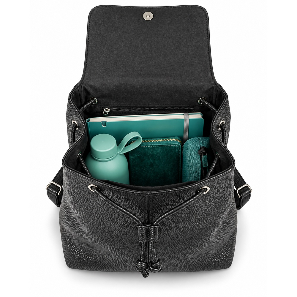 Dámský batoh LUXY Leather Black